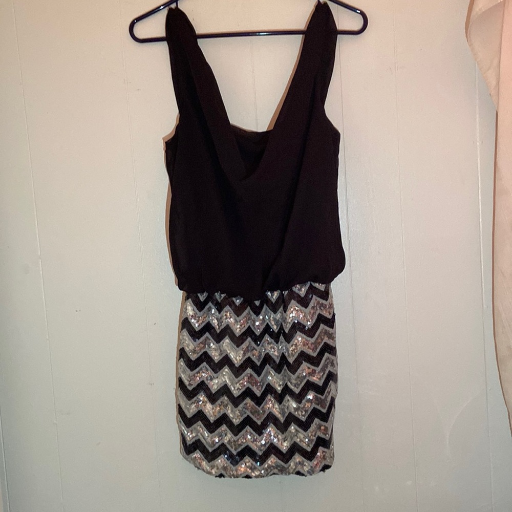 Black and silver dress